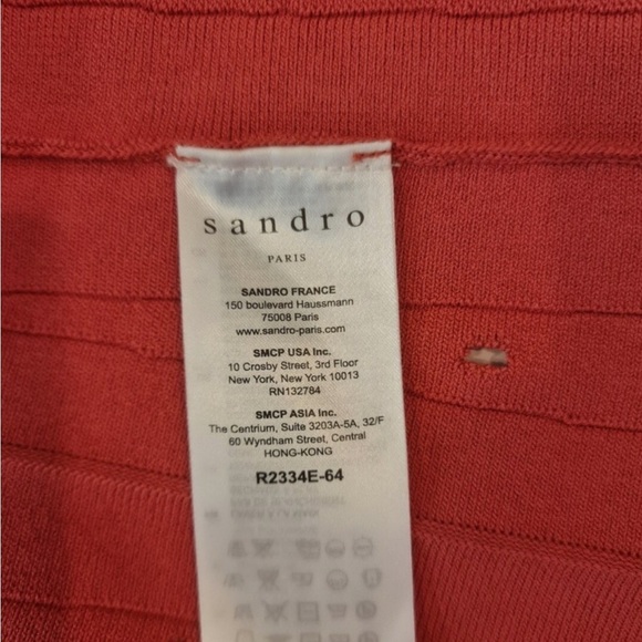 Robe pull femme Sandro PARIS rose mini coupe et évasée taille S size 36 - Picture 2 of 6